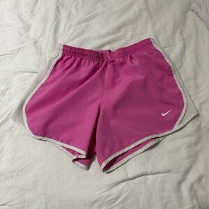Nike Girls Fuchsia and White Athletic Shorts